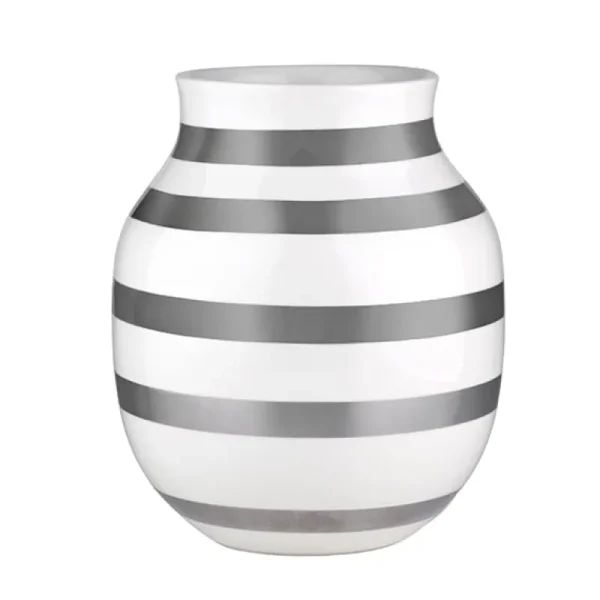 Iittala Vasen-Kähler Vase Omaggio, mittelgroß, silber