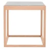 Eberhart Furniture Tische-Klassik Studio Cube Tisch, Eiche geseift – hellgrauer Marmor