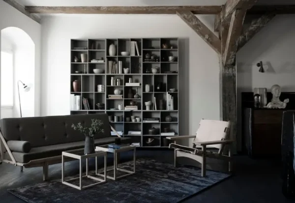 Klassik Studio Tische-Tisch Cube, Eiche geseift – Rauchglas