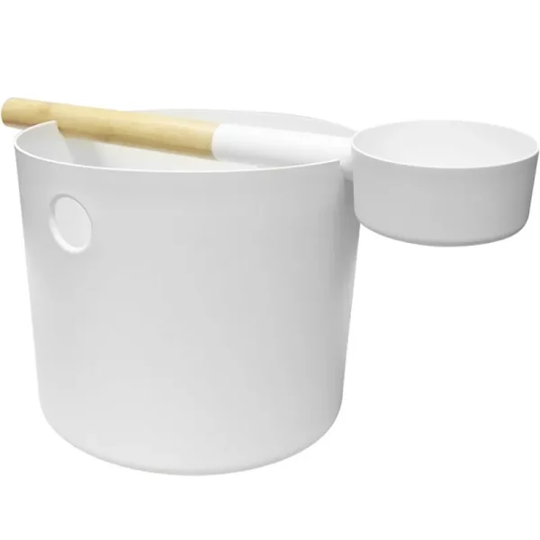 KOLO Badezimmeraccessoires^Saunakübelset mit Saunakelle, weiß
