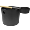 KOLO Badezimmeraccessoires^Saunakübelset mit Saunakelle, schwarz