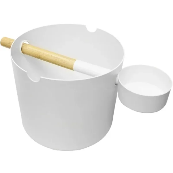 KOLO Badezimmeraccessoires^Saunakübelset mit Saunakelle, weiß