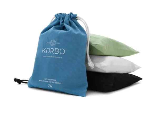 Korbo Wäschekörbe^Basket Liner Korbeinlage, 24 l, weiß