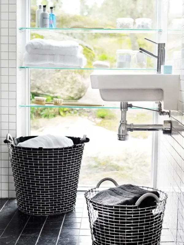 Korbo Wäschekörbe^Wäschesack für Classic 65 Drahtkorb, schwarz