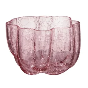 Kosta Boda Glaskunst | Weihnachtsdekoration^Crackle Votiv, 58 mm, pink