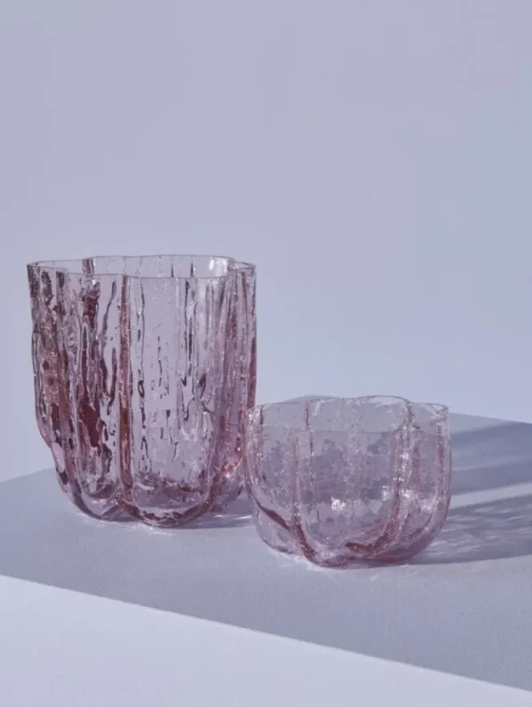 Kosta Boda Glaskunst | Weihnachtsdekoration^Crackle Votiv, 58 mm, pink