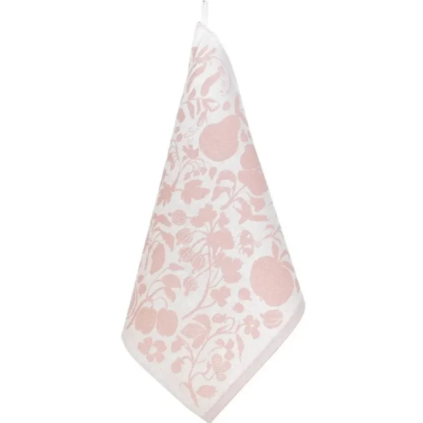 Lapuan Kankurit Tischwäsche | Tischwäsche^Puutarha Handtuch/Serviette, 46 x 46 cm, Weiß - Rosa