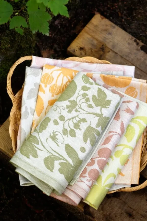 Lapuan Kankurit Tischwäsche | Tischwäsche^Puutarha Handtuch/Serviette, Weiß - Zimtbraun