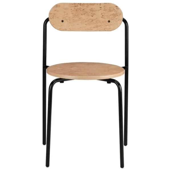 Hem Sitzgelegenheiten-Lepo Product Moderno Stuhl, Schwarz - Maserbirkenfurnier