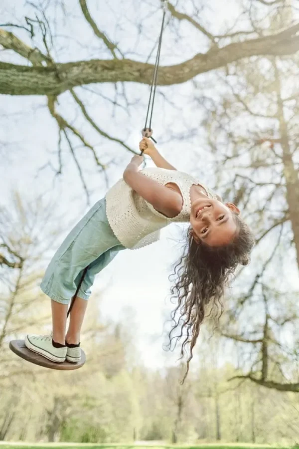 Kinder Lillagunga Möbel Für Das Kinderzimmer | Terrassenmöbel^Disco Outdoor Schaukel, Nussbaum – Schwarz