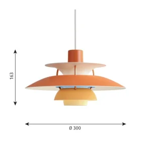 Anglepoise Deckenleuchten-Louis Poulsen Pendelleuchte PH 5 Mini, orange