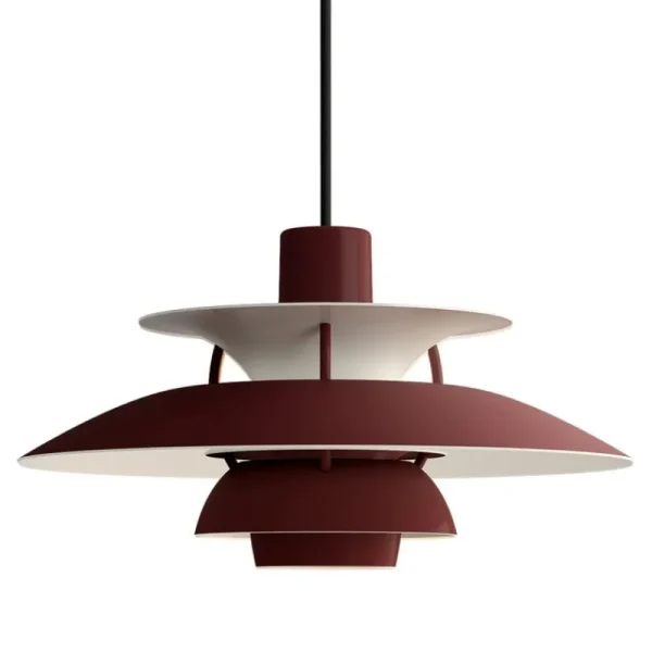Louis Poulsen Deckenleuchten-PH 5 Mini Monochrome Pendelleuchte, burgunderrot