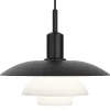 Normann Copenhagen Deckenleuchten-Louis Poulsen PH 5/5 Pendelleuchte, schwarzes Metall/Opalglas