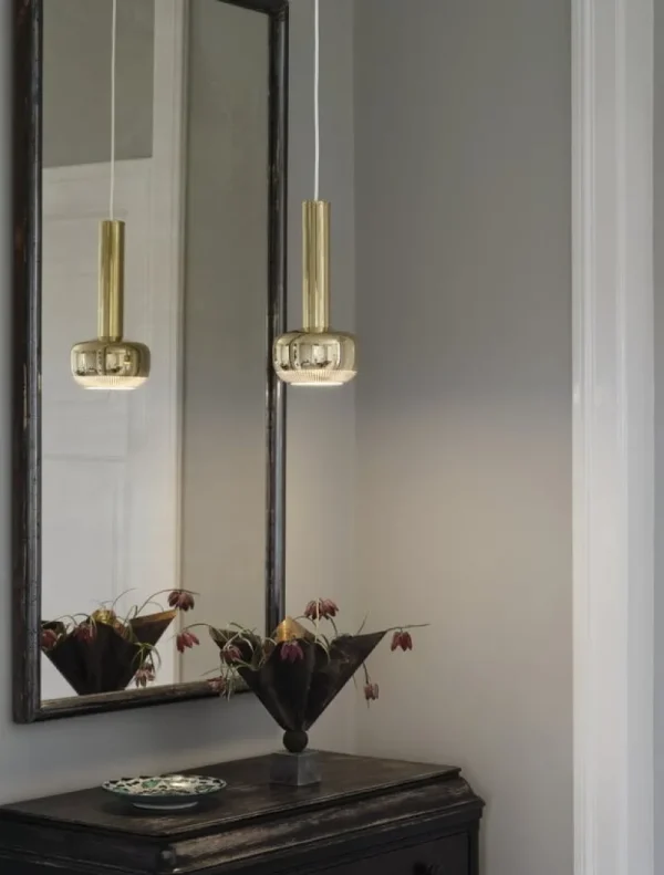 Design House Stockholm Deckenleuchten-Louis Poulsen VL 56 Pendelleuchte, Messing poliert