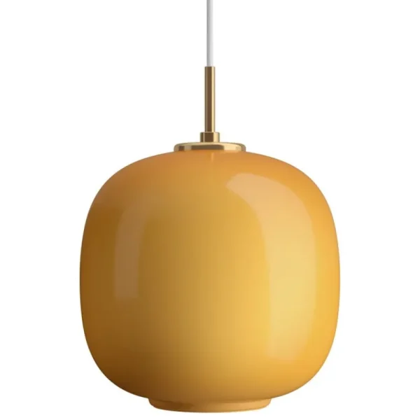 Louis Poulsen Deckenleuchten-VL45 Radiohus 250 Pendelleuchte, Messing - Bernstein