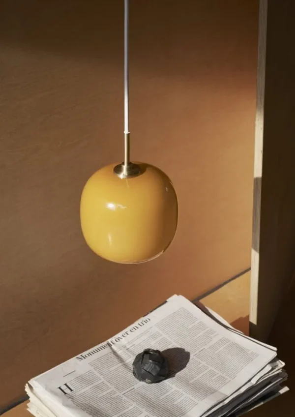 LYFA Deckenleuchten-Louis Poulsen VL45 Radiohus 175 Pendelleuchte, Messing - Bernstein