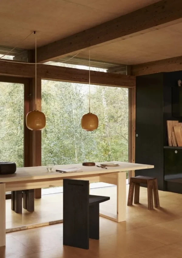 Louis Poulsen Deckenleuchten-VL45 Radiohus 250 Pendelleuchte, Messing - Bernstein