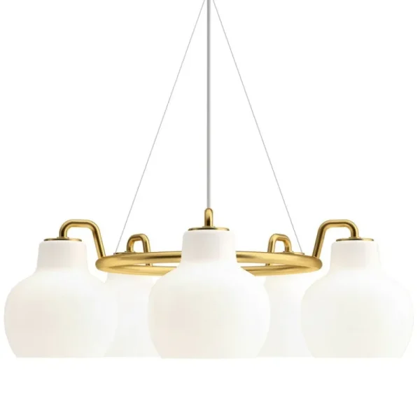 Normann Copenhagen Deckenleuchten-Louis Poulsen VL Ring Crown 5 Pendelleuchte, Opalglas