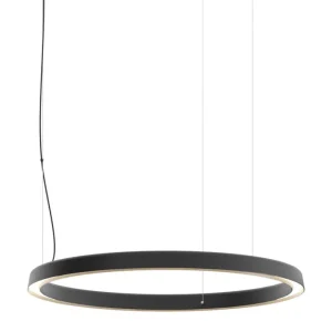 Pilke Lights Deckenleuchten-Luceplan Compendium Circle Pendelleuchte, 72 cm, Schwarz