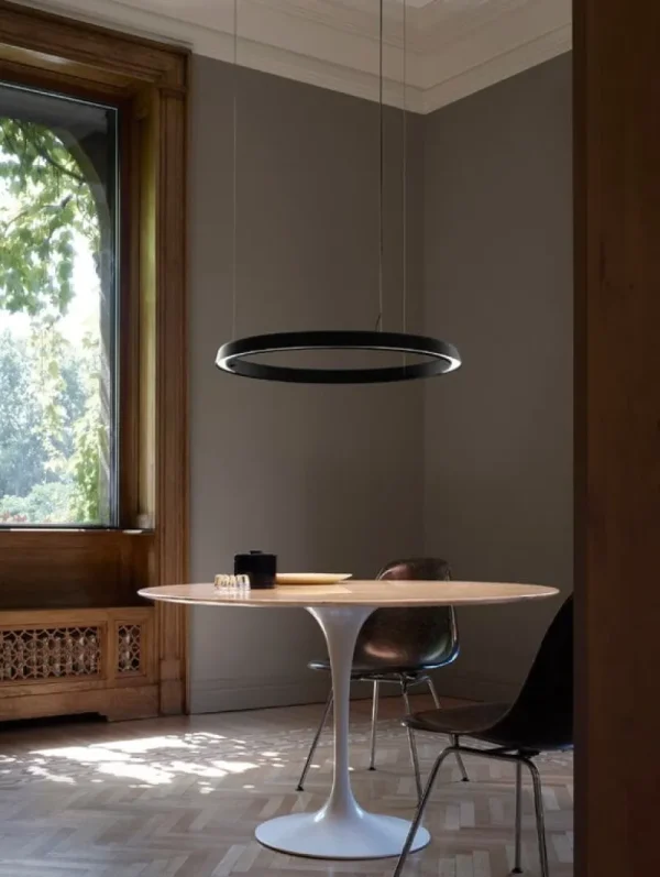 Pilke Lights Deckenleuchten-Luceplan Compendium Circle Pendelleuchte, 72 cm, Schwarz