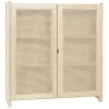 Kartell Aufbewahrungsmöbel-Lundia Classic Cabinet Schrank mit Rattantüren, 104 x 109 cm, Natur