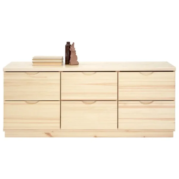Kartell Aufbewahrungsmöbel-Lundia Classic Kommode, 6 Schubladen, Kiefer klar lackiert