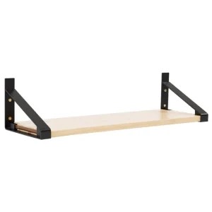Lundia Regale-Classic Wandregal, 80 × 30 cm, Schwarz - Natur