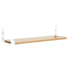 Lundia Regale-Classic Wandregal, 100 × 30 cm, Weiß - braun lackierte Kiefer