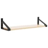 Lundia Regale-Classic Wandregal, 100 × 30 cm, Schwarz - Natur