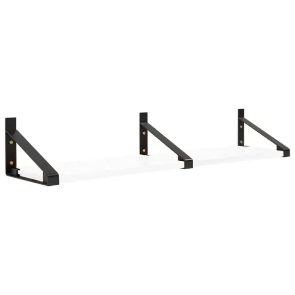 Montana Furniture Regale-Lundia Classic Wandregal, 2 Stück, Schwarz/Weiß