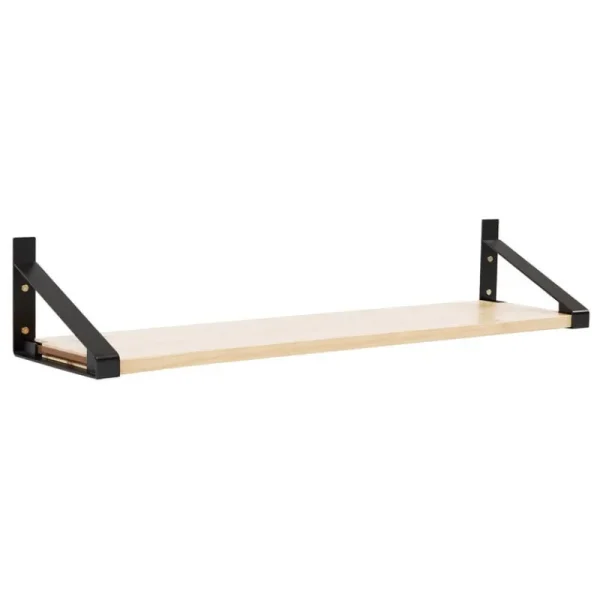 New Works Regale-Lundia Classic Wandregal, 120 × 30 cm, Schwarz - Natur