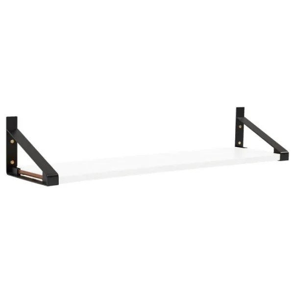 New Works Regale-Lundia Classic Wandregal, 120 × 30 cm, Schwarz - Weiß