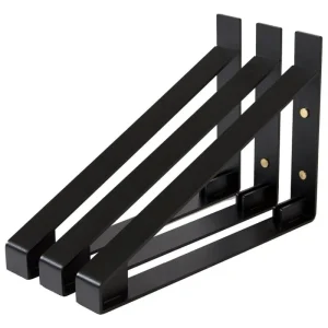 Lundia Regale-Classic Wandregalhalterung, 3 Stück, Schwarz