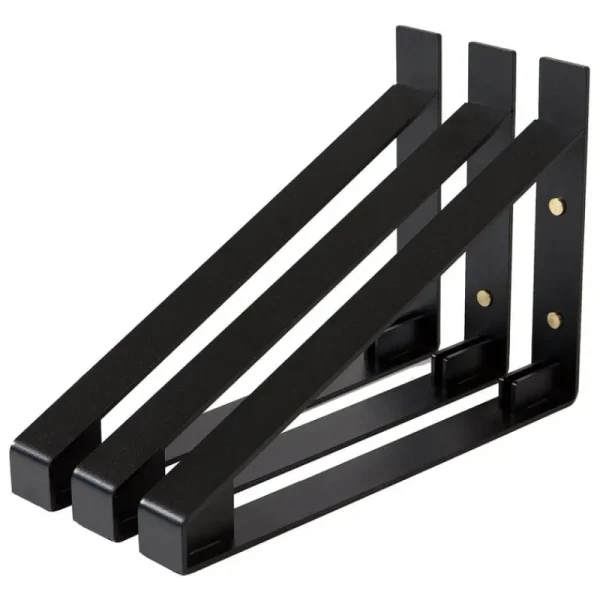 Lundia Regale-Classic Wandregalhalterung, 3 Stück, Schwarz