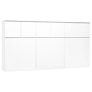 Woud Aufbewahrungsmöbel-Lundia Fuuga Schrank, 192 cm, große und kleine Türen, Weiß
