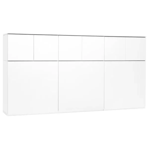 Woud Aufbewahrungsmöbel-Lundia Fuuga Schrank, 192 cm, große und kleine Türen, Weiß