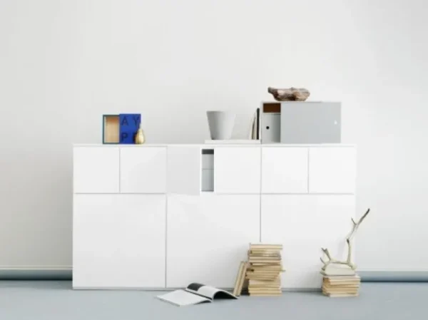 Woud Aufbewahrungsmöbel-Lundia Fuuga Schrank, 192 cm, große und kleine Türen, Weiß