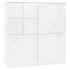 Lundia Aufbewahrungsmöbel-Fuuga Schrank mit Türen, 128 x 132 cm, Weiß