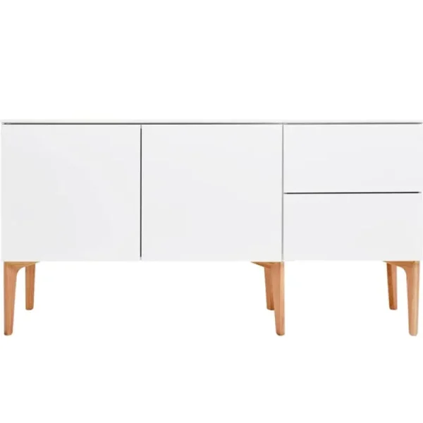 Lundia Aufbewahrungsmöbel-Fuuga Sideboard, 144 cm, Weiß – Eiche