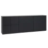 Lundia Aufbewahrungsmöbel-Fuuga Sideboard, 192 cm, mit Sockel, Schwarz