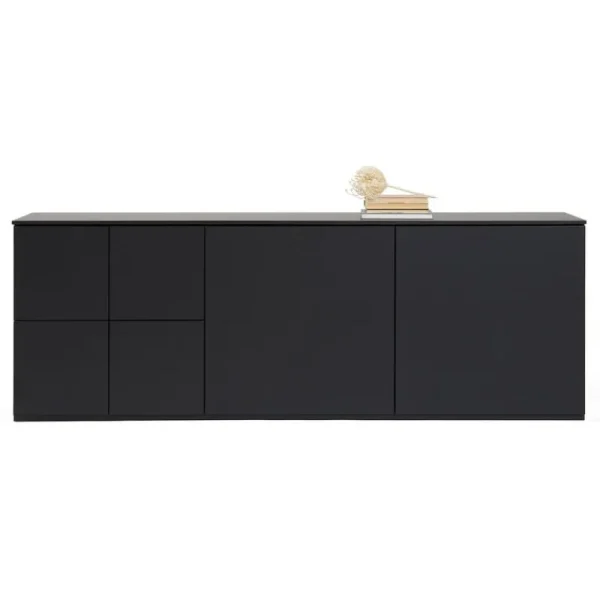 Lundia Aufbewahrungsmöbel-Fuuga Sideboard, 192 cm, mit Sockel, Schwarz