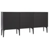 Montana Furniture Aufbewahrungsmöbel-Lundia Fuuga Sideboard, 192 cm, drei Türen, Schwarz