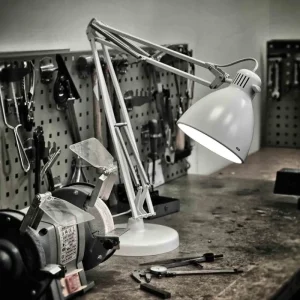 Anglepoise Schreibtischlampen-Luxo Lampenfuß L-1, weiß
