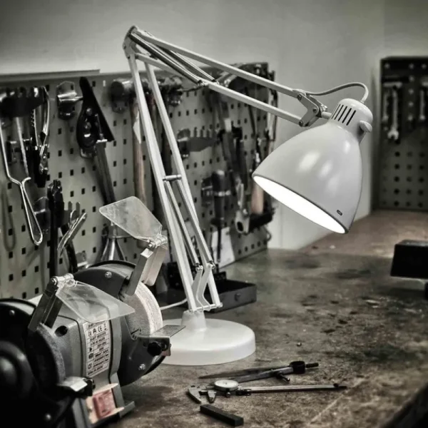 Anglepoise Schreibtischlampen-Luxo Lampenfuß L-1, weiß