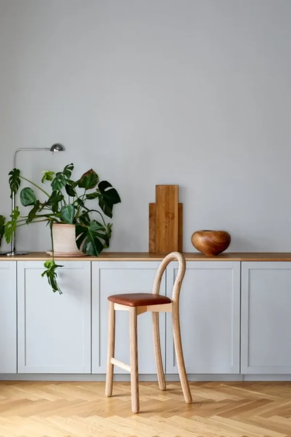 Carl Hansen & Su00f8n Sitzgelegenheiten-Made by Choice Goma Barstuhl, Natur – cognacbraunes Leder