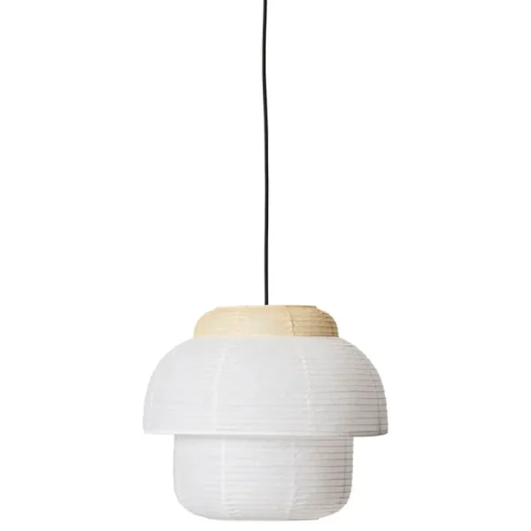 Louis Poulsen Deckenleuchten-Made By Hand Papier Double Pendelleuchte, 40 cm, Hellgelb