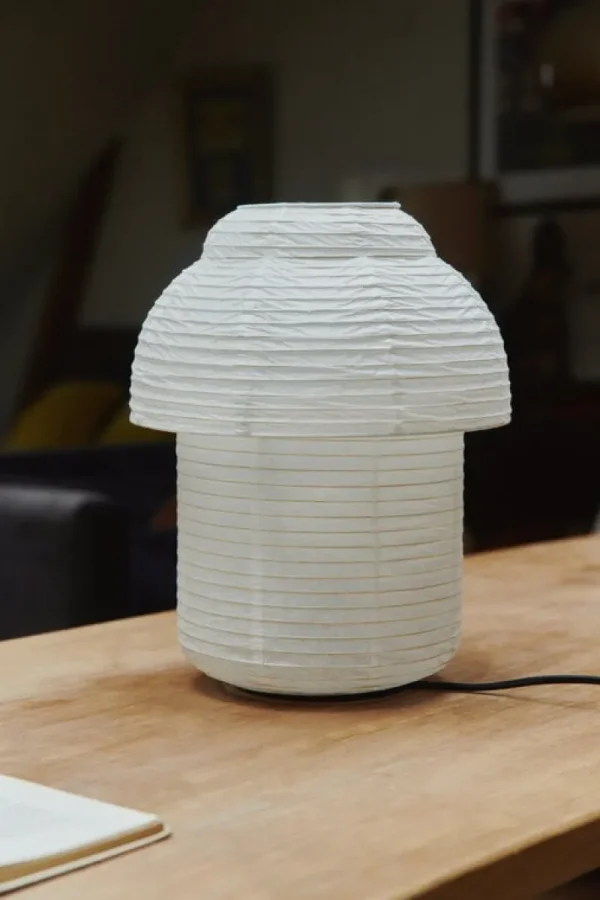 Tom Dixon Tischlampen-Made By Hand Papier Double Tischleuchte, 30 cm, Weiß