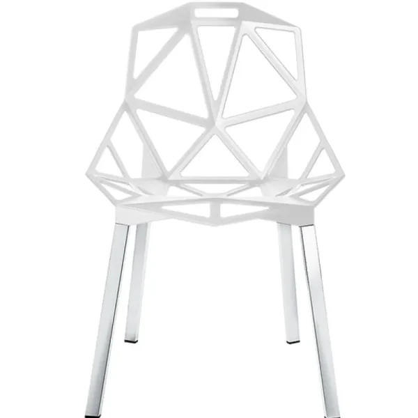 Magis Terrassenmöbel | Sitzgelegenheiten^Chair_One, Weiß - Beine aus poliertem Aluminium