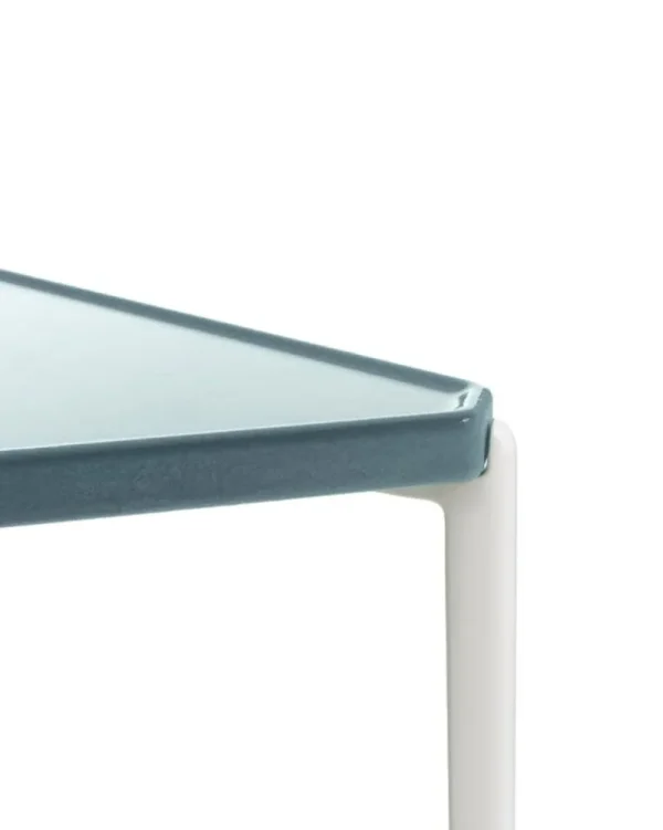 Magis Terrassenmöbel | Tische^Tambour Tisch, niedrig, 44 cm, Weiß - Hellblau