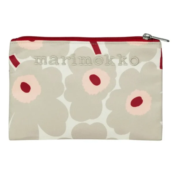 Marimekko Taschen | Kultur- Und Kosmetikbeutel^Kaika Mini Unikko Beutel, Puder - hellgrau - pink - dunkelkirsche